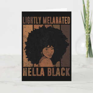 Tarjeta Retro Ligeramente Melanizada Hella Negra Reina Afr