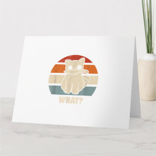 Tarjeta Retro Lo Que El Cuchillo De Gato Meve Gatos Kitty