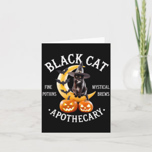 Tarjeta Retro M El Gato Halloween Para Mujeres Gato Negro
