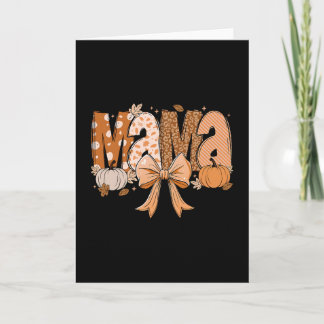 Tarjeta Retro Mama Coquette Lazos Leopardo Mamá Otoño Día 