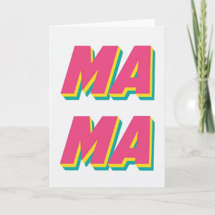 Tarjeta Retro Mama Te Quiero