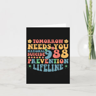 Tarjeta Retro Mañana Te Necesita 988 Ley De Prevención Del