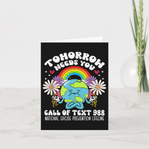 Tarjeta Retro Mañana Te Necesita 988 Ley De Prevención Del