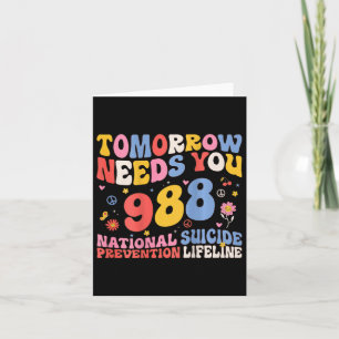 Tarjeta Retro Mañana Te Necesita 988 Ley De Prevención Del