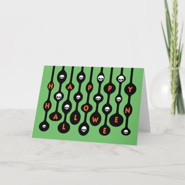 Tarjeta Retro Mod Happy Halloween (Anverso)