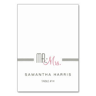 Tarjeta Retro Moderno Boda Escort Place