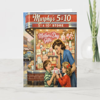 Tarjeta Retro Mother's Day Photo Greeting Card