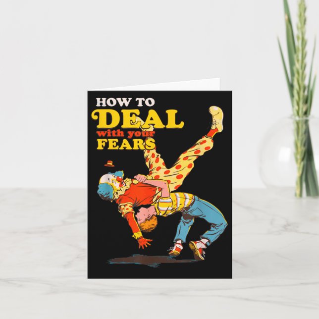 Tarjeta Retro Motivation Quote How To With Your Fears Funn (Anverso)