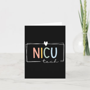 Tarjeta Retro Nicu Tech Unidad de Cuidados Intensivos Neon
