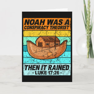 Tarjeta Retro Noah Era Un Teórico De La Conspiración Enton