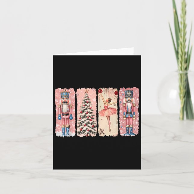 Tarjeta Retro Nutcracker Ballet Nk Christmas Xmas Vibes Wo (Anverso)