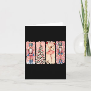 Tarjeta Retro Nutcracker Llet Navidades Rosa Vibes De Navi