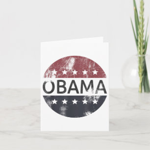 Tarjeta Retro Obama vota por vencer al presidente Barack O