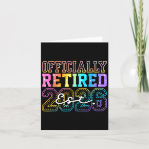 Tarjeta Retro Oficialmente Retirado 2026 Graciosa Jubilaci
