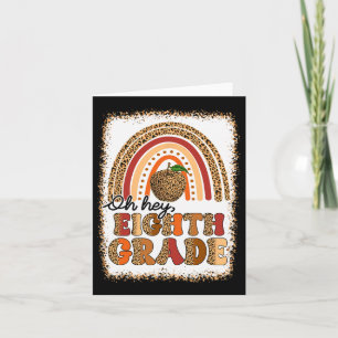 Tarjeta Retro Oh Hola Octavo Grado Boho Arcoíris Primer Dí