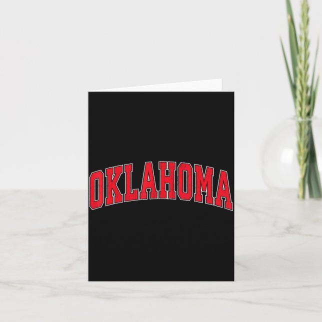 Tarjeta Retro Oklahoma Ok For Men Women Boys Girls Kids  (Anverso)