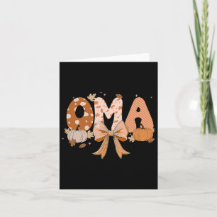 Tarjeta Retro Oma Coquette Bows Leopard Fall Acción de Gra