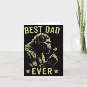 Tarjeta Retro Papá Bigfoot Sasquatch Divertido Día del Pad