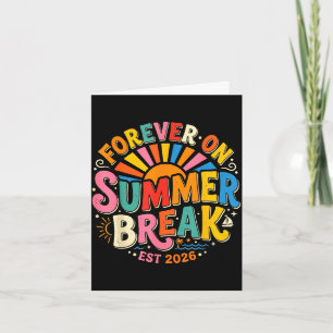 Tarjeta Retro para siempre en vacaciones de verano est 202