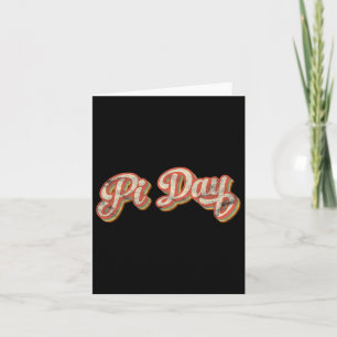 Tarjeta Retro Pi Day regalo de texto profesor de matemátic