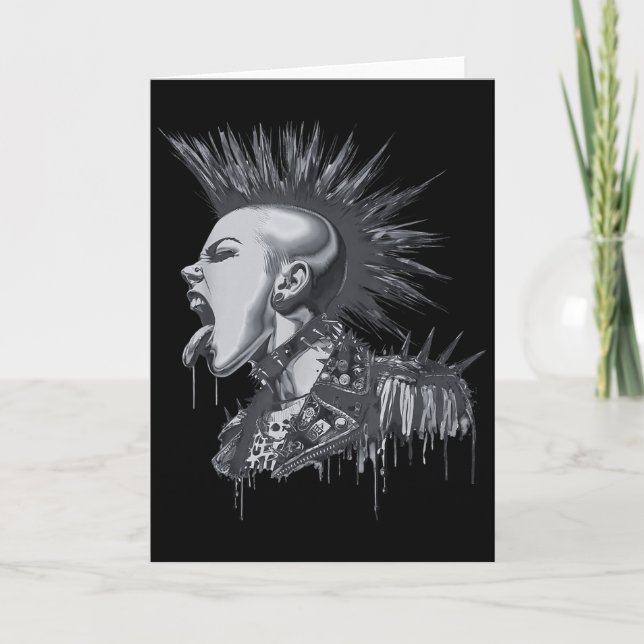 Tarjeta Retro Punk Británico Para Hombres  (Anverso)