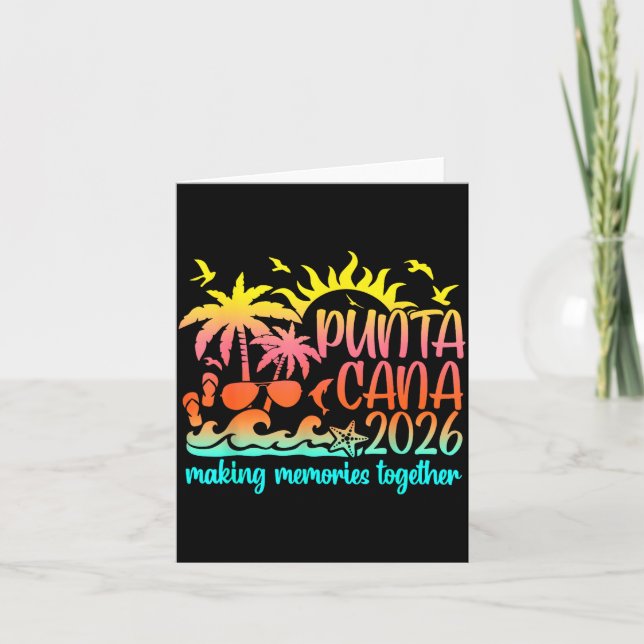 Tarjeta Retro Punta Vacation Cana Making Memories Together (Anverso)