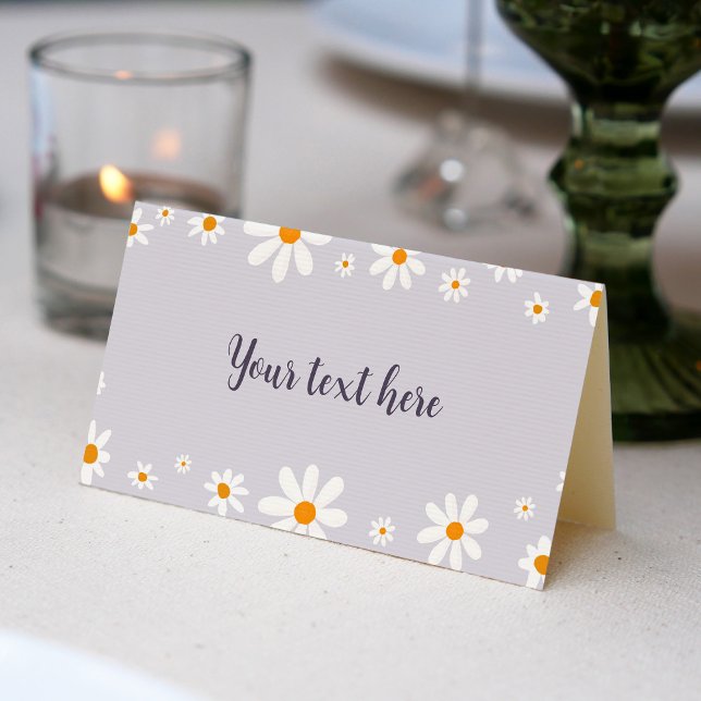 Tarjeta Retro Purple Light Daisy Birthday Party Pl (Subido por el creador)
