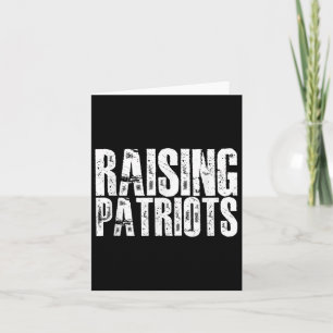 Tarjeta Retro Raising Patriots Gracioso 4 De Julio Padres