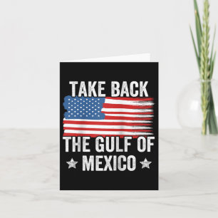 Tarjeta Retro Recuperar El Golfo De México Bandera Estadou