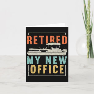 Tarjeta Retro Retirado Mi Nueva Oficina