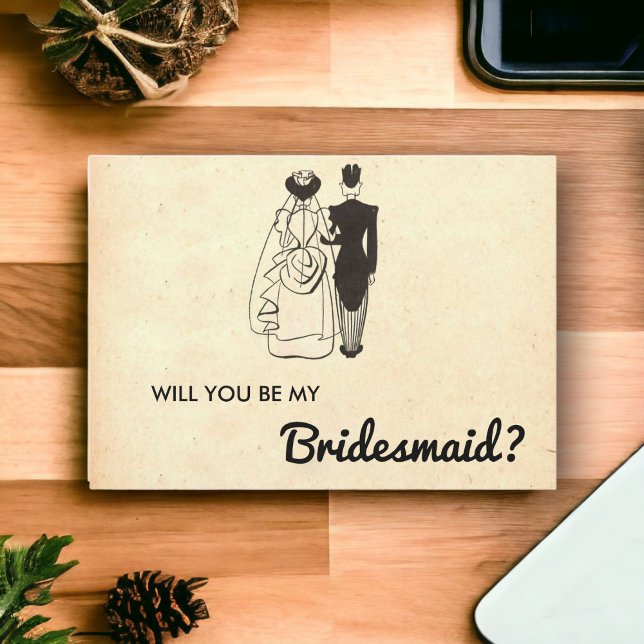 Tarjeta retro romántica de novias de Groom (Subido por el creador)