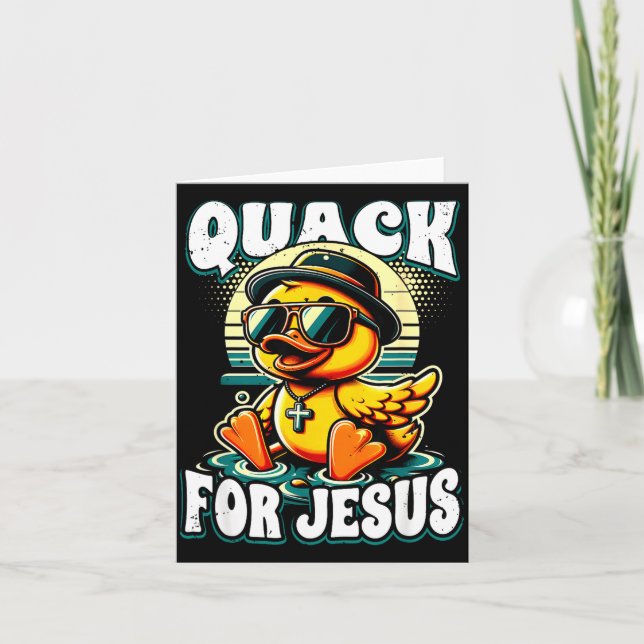Tarjeta Retro Rubber Duck Christian Rubber Ducky Quacks Fo (Anverso)