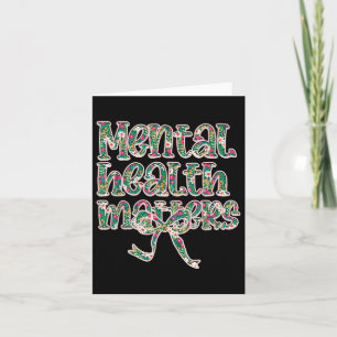 Tarjeta Retro Salud Mental S Conciencia Floral Coquette Ou