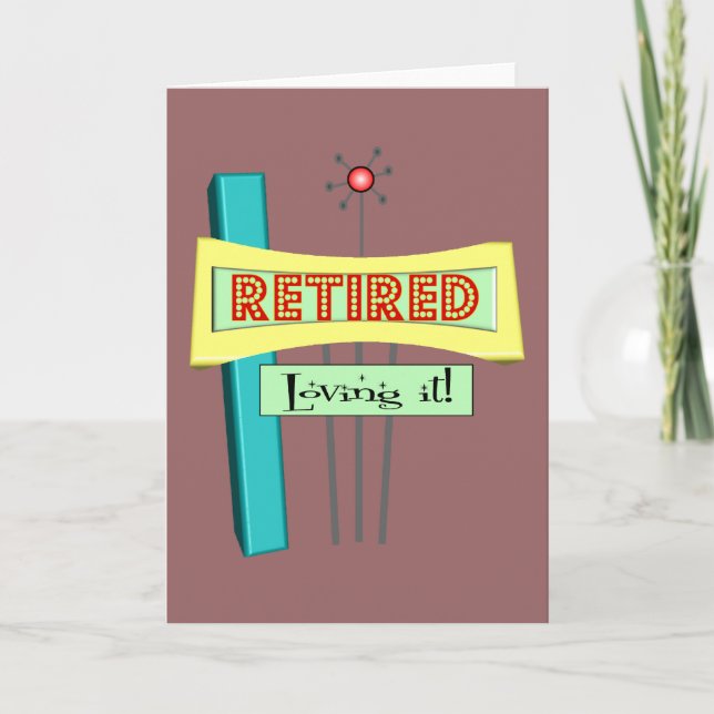 Tarjeta Retro "se retiró" y "amándolo " (Anverso)