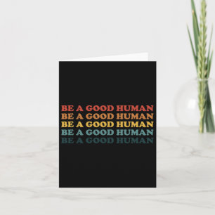 Tarjeta Retro Sea Una Buena Amabilidad Humana Diciendo Mes
