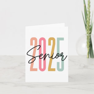 Tarjeta Retro Senior 2025 Cl de 2025 Graduación de la escu
