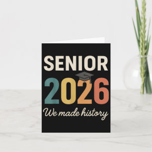 Tarjeta Retro Senior Cl De Graduación 2026 De 2026 Lo Logr