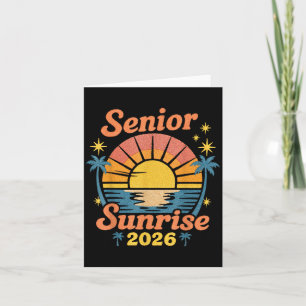 Tarjeta Retro Senior Sunrise 2026 High School Cl De 2026