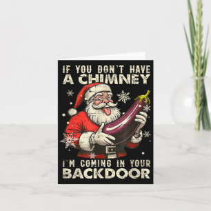 Tarjeta Retro Si No Tienes Chimenea Me Meto Por Ti