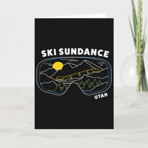 Tarjeta Retro Ski Sundance Utah Nosotros Resort De Esquí E