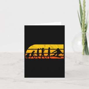 Tarjeta Retro Snowboarding Evolution Vintage