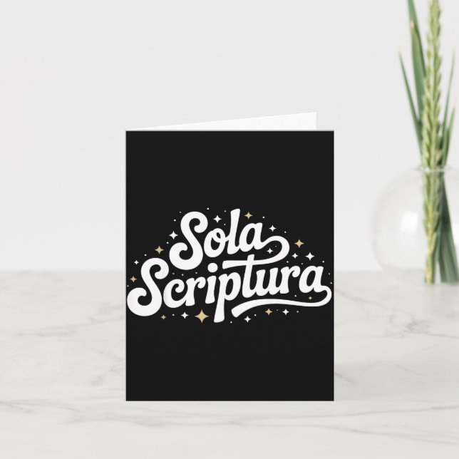 Tarjeta Retro Sola Scriptura Reformed Christian Theology D (Anverso)