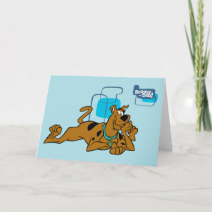 Tarjeta Retro Squares Scooby-Doo Lying Down