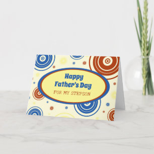 Tarjeta Retro Stepson Feliz Día del Padre
