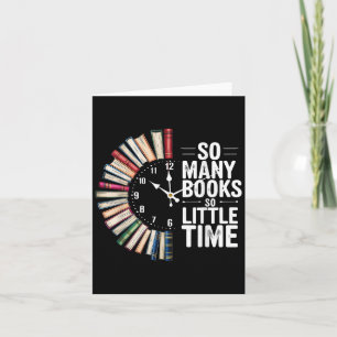 Tarjeta Retro Tantos Libros Pequeños Lecturas de Reloj de