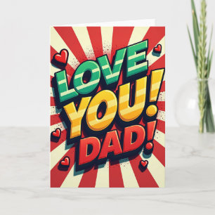 Tarjeta Retro Te Amo Papá