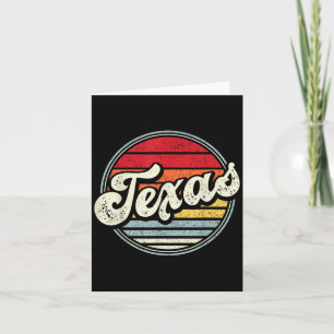Tarjeta Retro Texas Home State Guay 70s Style Sunset Men W