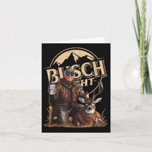 Tarjeta Retro Trump Caza Cerveza divertida de venado Hunti