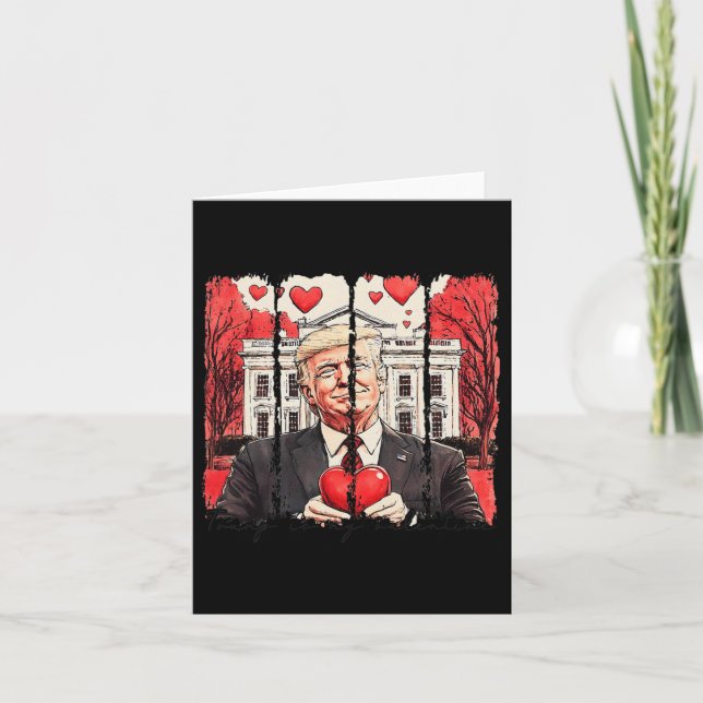 Tarjeta Retro Trump es mi Día de San Valentín de San Valen (Anverso)