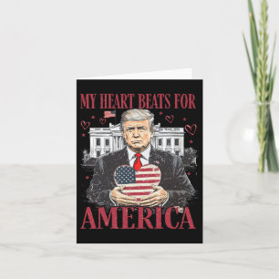 Tarjeta Retro Trump Es Mi San Valentín Trump Casa Blanca V